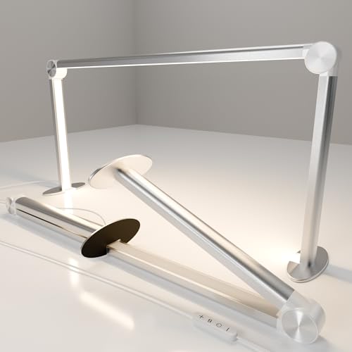 Nail Tech Lamp for Desk£¬30" 48W Professionals Led Light, Desk Lamp for Lash Eyelash Extension,Color Temperature 2700K-6000K, Full fold Makeup lamp,Salon&Home(Silver)