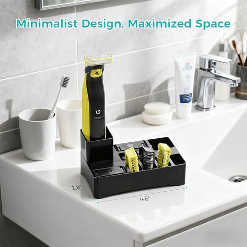 9-Slot Shaver Stand with Drain Holes for Philips Oneblade - Countertop Organizer for Razor, Heads & Accessories £¬Not Include Accessory
