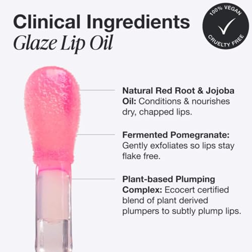 INNBEAUTY Project Iconic Lips Glaze Duo, Hydrating Vegan Lip Oil Gloss Hybrid, x2 0.2 OZ