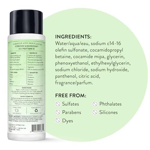 J.R. Watkins Daily Hydration Shampoo, Aloe & Green Tea - 12 fl oz (Pack of 2)