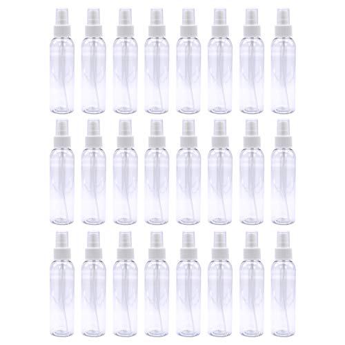 TRENDBOX 4oz Travel Size Spray Bottles, 24 Pack Fine Mist Small Empty Plastic Spray Bottle, Leak Proof BPA-Free Travel Essentials Cosmetic Containers