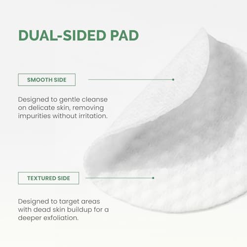 PLANTIFIQUE Korean Glycolic Acid Pads with CICA 60 Pcs and Foot Peeling Mask 2 Pack Peach