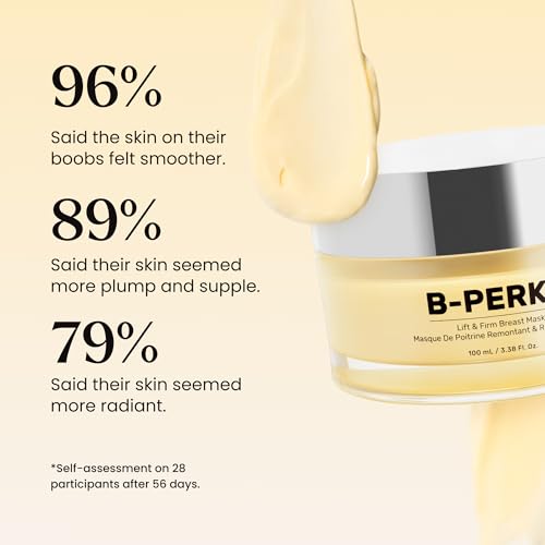 MA?LYS B-PERKY Lift & Firm Breast Mask - Leave-On Firming Cream for Breast Area - Smoothing Chest Treatment with Hydrating Jojoba Oil and Skin Tightening Kigelia Africana (3.38 Fl Oz)