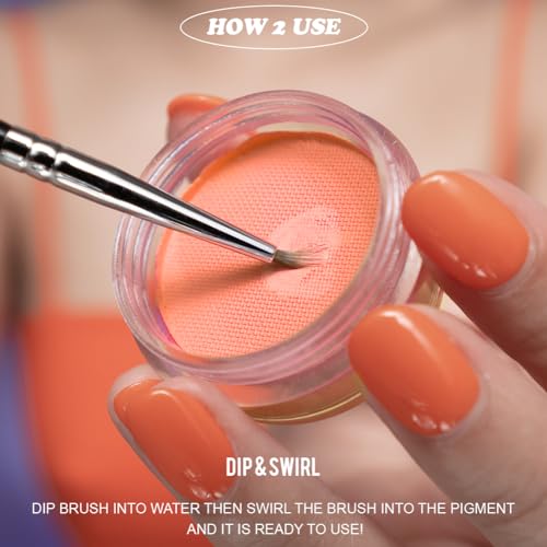 -Water Activated Eyeliner -Wet Liner Makeup - Smudge Proof Face Body Paint Long Lasting Formula- ¡°TruTangerine¡± Orange -10g/container