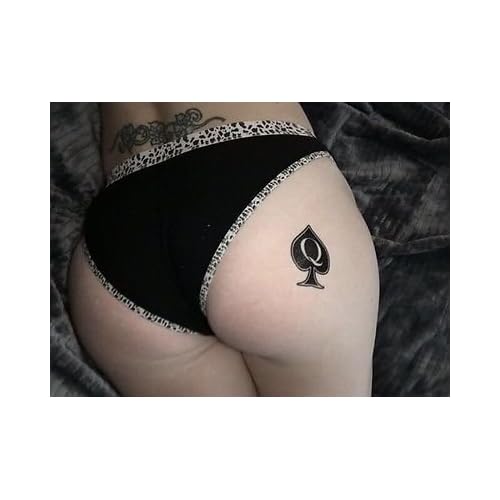 39 Piece Quees of Spades BBC Only Temporary Tattoo Set - 6 Sheets
