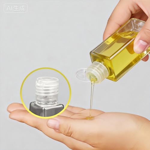 SOUJAP 100 PCS 30ml /1oz Empty Bottles with Flip Caps, Plastic Flip Cap Bottles, Clear Travel Refillable Containers for Water, Lotions, Shower Gel