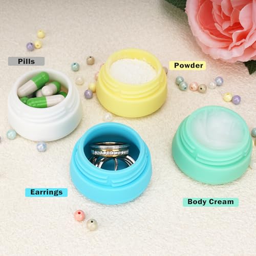 Cosywell Small Travel Containers for Toiletries 20ml 8Pack TSA Approved Silicone Cream Jars Refillable Leak-proof Travel Size Accessories with Lid for Lotion Cosmetic Makeup Body Cream