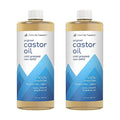 Home Health Castor Oil - 32 fl oz, Pack of 2 - Conditioning Oil for Body, Skin & Brows - Non-GMO, USDA-Certified Organic - Cold Pressed - Solvent & Hexane Free