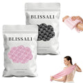Blissal 2-in-1 Exfoliating Shower Towel,47" Advanced Exfoliating Microfiber Towel, Premium Scrub Wash Cloth for Body Face,Travel Friendly, Quick Drying Travel Bath Washcloth (Black+Pink)