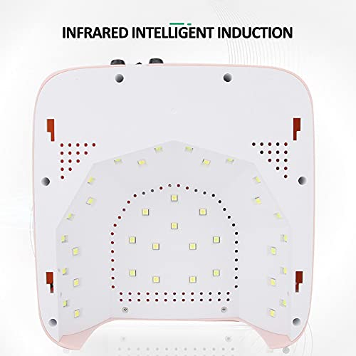72W Nail Lamp Gel Nail Polish Dryer - Quick Drying LED Nail Art Tool with Intelligent Touch Activation, 10S/30S/60S/120S Modes, 15600mAh Battery, Scratch-Resistant and Easy to Clean