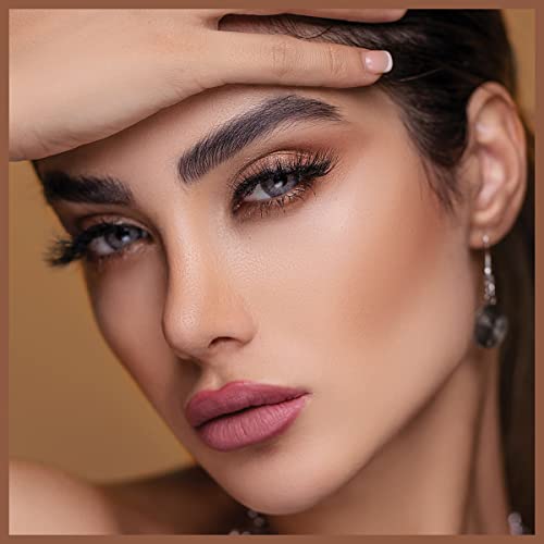 CARSLAN 4-Color Nude Neutral Eyeshadow Makeup Set - Great for Travel, Matte & Glitter Shimmer Contour Palette, 01