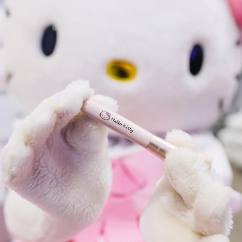 Impressions Vanity Hello Kitty The Core 6 PCs Makeup Brush set with Aluminum Ferrule, Super Soft Makeup Brushes for Foundation, Face Powder, Blending, Defined Shadow, Eye Shadow, and Liner (Pink)