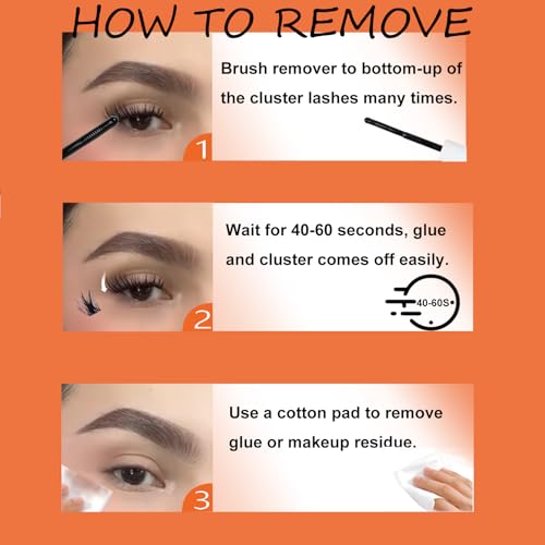 Lash Clusters Kit Wispy Eyelash Clusters DIY Lash Extension Kit with Lash Bond and Seal Waterproof Lash Glue Remover Tweezers Brush Cluster Eyelash Extensions Kit (Magic-0.07D-Mix8-16)