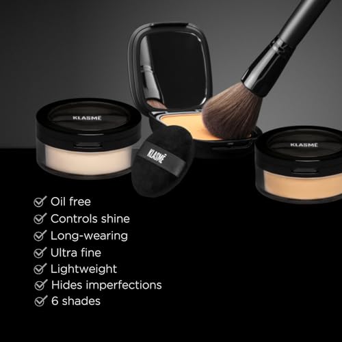 Klasme Compact Powder P002 | High Coverage Pressed Formula | Matte Finish | Soft & Velvety Texture | Long-Wearing Formula | 0.4 oz