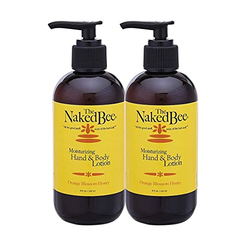 The Naked Bee Orange Blossom Honey Hand and Body Lotion, 2.25 Oz - 2 Pack + Hand & Body Lotion, 8 oz - 2 Pack