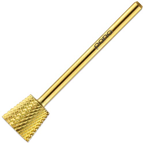 Pana 3/32" 4 Week Backfill Nail Carbide Bit - for Electric Dremel Drill Machine (Medium, Gold (Inverted Backfill))