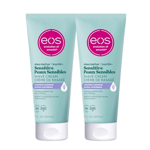 eos Shea Better Sensitive Skin Women's Shave Cream- Fragrance-Free, 2-pack of 7 oz containers
