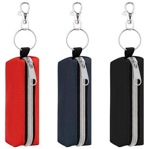 3 Pcs Lip Balm Sleeve Pouch Portable Lipstick Holder Bag Clip-on Makeup Travel Accessories Great Stuffers Gift for Women