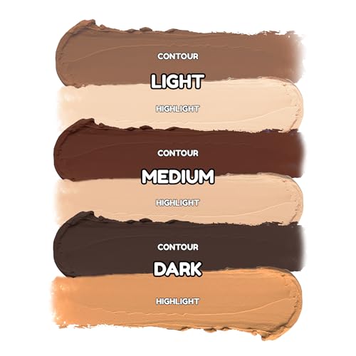 KimChiChic Beauty Effn Sculpt Dual-Ended Highlight & Contour Stick, Creamy & Blendable Formula with Mango Seed Butter, Vitamin E & Sweet Almond Oil, Cruelty-Free, Light