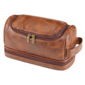 Toiletry Bag for Men, Large Leather Shaving Kit, Travel Essentials, Gifts for Father, Dad, Boyfriend, Grandpa, Water-resistant Shaving Bag for Toiletries Accessories