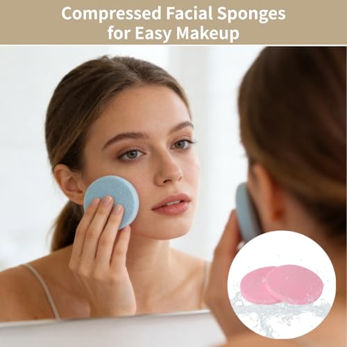 480 PCS Compressed Facial Sponges for Estheticians - Colorful PVA Makeup Sponges, Compact and Soft, Ideal for Daily Skincare and Makeup Application