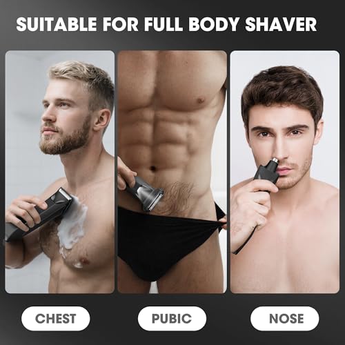 Manscape Body and Ball Trimmer for Men, Bald Head & Body Shaver, Mens Grooming Kits Pubic Groin Hair Trimmer, Body Groomer Electric Razors for Smooth Shaving, IPX7 Waterproof