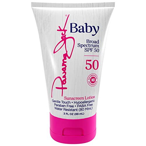 Panama Jack Baby Sunscreen Lotion - SPF 50, Broad Spectrum UVA/UVB Protection, Hypoallergenic, PABA, Paraben, Gluten & Cruelty Free, 3 FL OZ (Pack of 6)