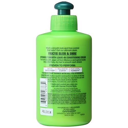 Garnier Fructis Sleek and Shine Intensely Smooth Leave-In Conditioning Cream, 10.2 Fluid Ounce