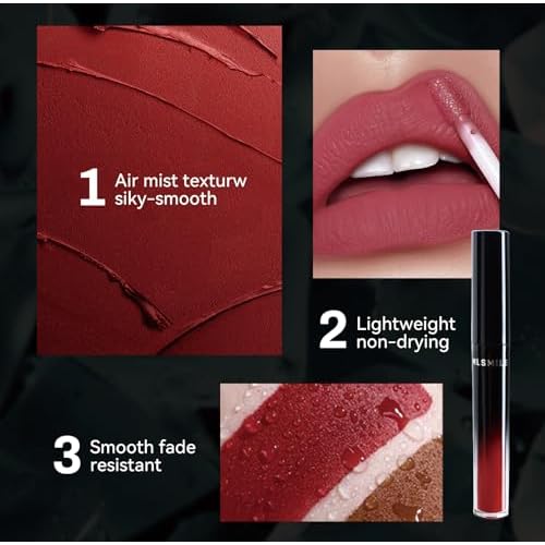 12PCS Lip Gloss Set, Shiny & Matte liquid lipstick, Long-Lasting Lip Glaze for Women & Girls, Non-Sticky Lip Makeup Kit with Hydrating Formula, Birtiday Gift (5 Shiny + 7 Matte)