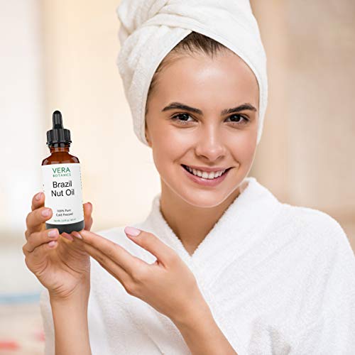 BRAZIL NUT OIL 100% Pure & Natural, Unrefined, Cold-Pressed For Face, Dry Skin, Nails, Lips, Body & Hair - Reduce Hair Breakage, Even Out Skin Tone, Therapeutic Massage