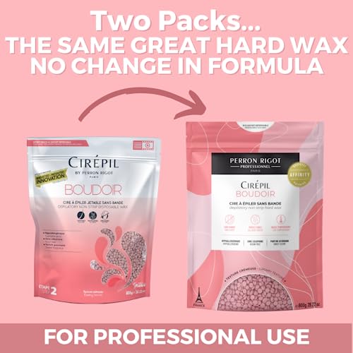 Cirepil - Boudoir - 800g / 28.22 oz Hard Wax Beads Bag - Hypoallergenic, Allergen-Free & Rosin-Free for Sensitive Skin - Professional Stripless Hair Removal for Face & Body - Low Temp Refill Bag