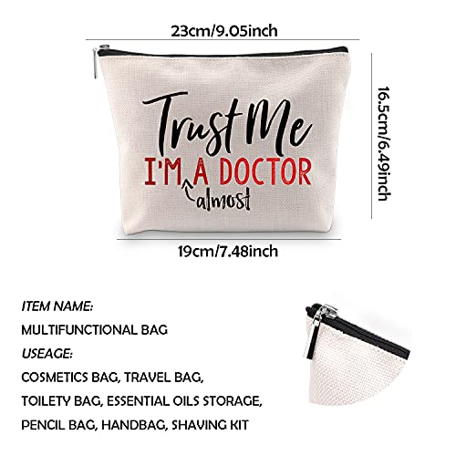 Generic WCGXKO Future Doctor Gift MD Gift Trust Me I¡¯m Almost A Doctor Zipper Pouch Makeup Bag for Doctor Graduation (Almost A Doctor)