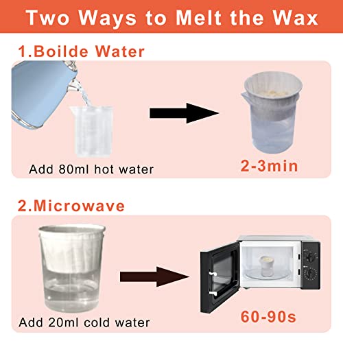 Nose & Ear Hair Wax Kit for Men & Women, 100g Wax with 20 Applicators, Safe Home Grooming Solution for Painless 15-20 Time Usage
