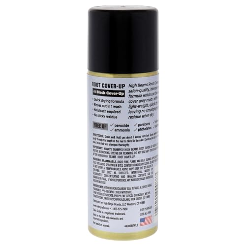 Salon Grafix High Beams Root Cover-Up Temporary Spray - Salon-Quality Spray Hair Dye - Washable Black Hair Dye - Temporary Hair Color - Black - 2.7 oz