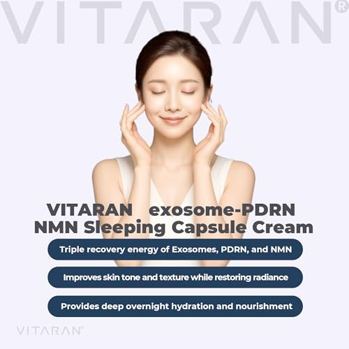 Exosome-PDRN NMN Sleeping Cream, Anti-aging Capsule Formula with Triple Care Technology for Skin Barrier Repair, Elasticity, Rejuvenation