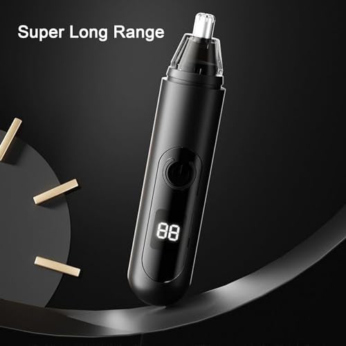 Professional Nose Hair Trimmer, LED Display, USB Rechargeable, Waterproof Double-Edge Blade for Men, Women, IPX7 Rated, 2025 Model (Round Bottom)