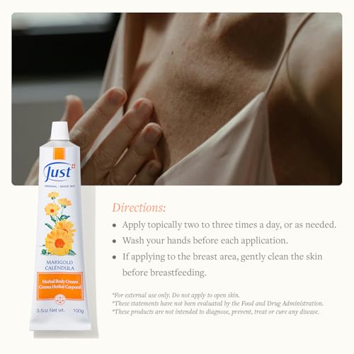 Swiss Just Cream 100ml, Nourishing Cream with Marigold Extract. Body Cream Promotes Cell Renovation & Improves the Appearance of Scarring & Stretch Marks