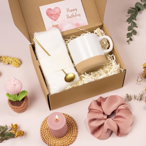 Birthday Gifts for Women, Happy Birthday Gift Basket for Women, Unique Woman Birthdays Gift Box for Her Mom Sister Wife Girlfriend Coworker Bestie Female Friendship Best Friend Employee Gifts Ideas