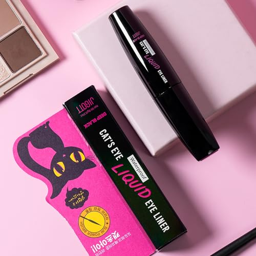 Jigott - Cat¡¯s Eye Waterproof Liquid Eyeliner (Deep Black), 0.31 OZ/9g