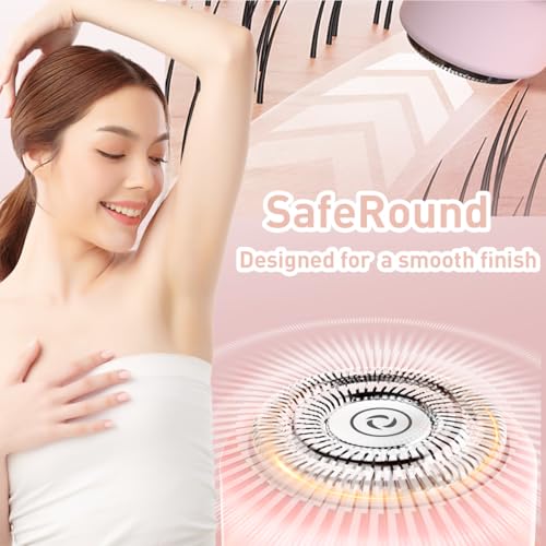 Bikini Trimmer for Women,2-in-1 Electric Razors for Womens with Painless Ceramic Blades,Waterproof Wet & Dry Use,Rechargeable Dual Head Electric Shaver for Pubic Legs Underarm Face Hairs& Body