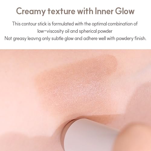 Espoir Be Glow Shading Stick Contour #2 Cool Gray¦¢Creamy Solid Texture & Smooth Gliding on Face with Hyaluronic Peptide, Well-Blending and Seamless Contouring for Daily Makeup, Natural Color