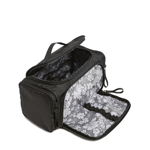 Ripstop Large Travel Cosmetic Makeup Organizer Bag, Black, One Size