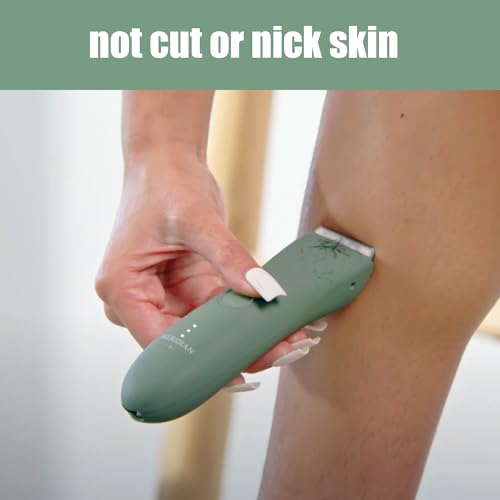 3Pcs Replacement Blades Compatible with Meridian Trimmer, Hygienic Ceramic Replacement Blades for Meridian Body Trimmer, Green
