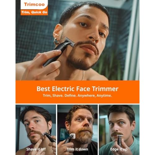 [2026 Upgraded] Body & Nose Hair Trimmer Kit, [All-in-One] Travel Beard Electric Shaver for Men, USB-C Fast Charging, Rechargeable Painless Razor Cordless Waterproof Wet/Dry, Black(Solo)