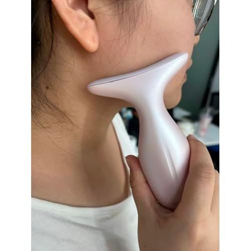 Neck Massager ? Portable Facial/Neck Massager with Constant Temperature Heat Therapy and Vibration Massage. USB Rechargeable, Three Adjustable speeds. Relieves Fatigue and aids in Skincare Absorption