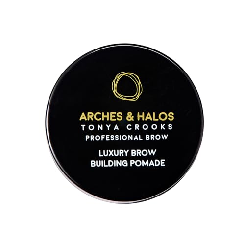 Arches and Halos Luxury Brow Building Pomade - Vegan Eyebrow Pomade - Creamy, Long Wearing Color for Clean, Defined Brows - Neutral Brown - 0.1 oz (Pack of 2)