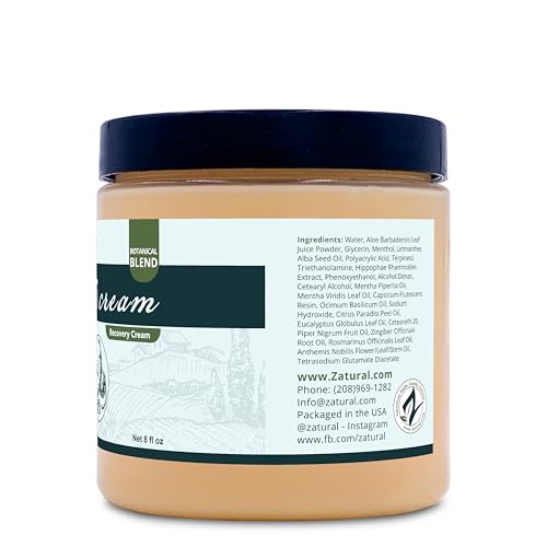 Zatural Hot Cream Relaxing Muscle Rub Gel Sweat Body Wrap Cream Skin Tightening Lotion Workout Enhancer Tighting Warming Massage Slimming, Sweat Gel (8 oz)