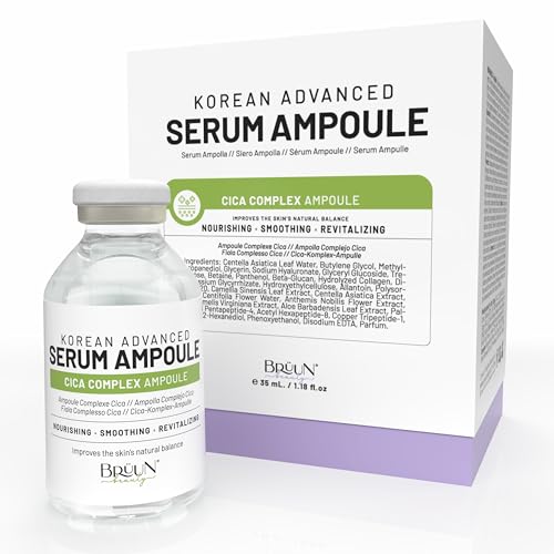 BR?UN CICA Revival Complex Serum Ampoule ? Micro Needling Centella Asiatica Korean Serum Booster for Face and Body to Use with and without Derma Pen Microneedling Skin Care Serum 1.18 fl.oz