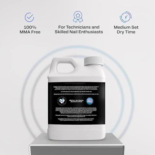 STG Acrylic Systems' Professional Grade EMA Acrylic Monomer -MMA Free, Primerless, Non-Yellowing Nail Sculpting Liquid (Mon?mero Acr?lico), Purple, 16oz