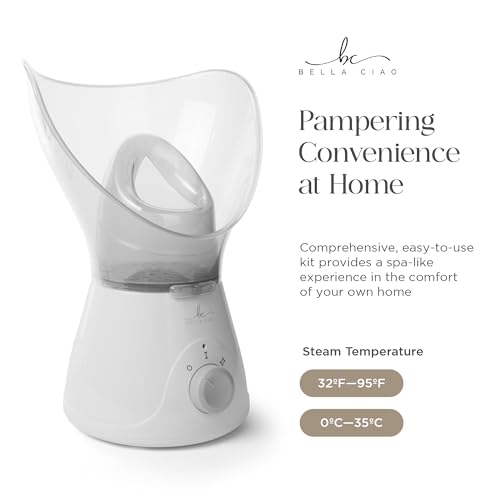 Bella Ciao 11-Piece Facial Steamer Set ? Portable Face Steamer for Deep Cleaning, Hydration & Pore Care ? Skincare Beauty Tool Kit for Women & Teens ? Spa Gift for Home, Travel & Self-Care Routine